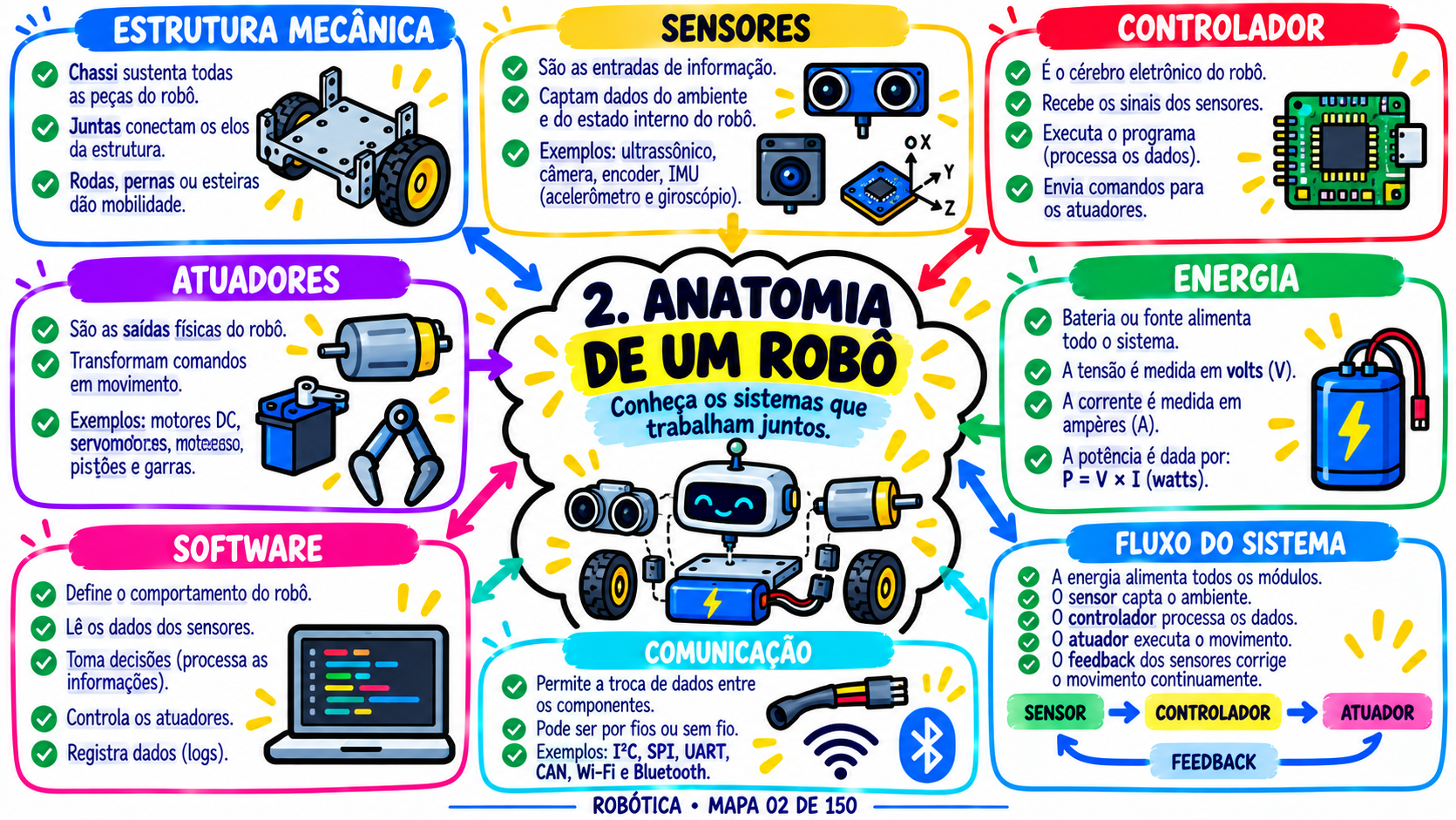 Mapa mental: circuitos e alimentação elétrica